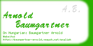 arnold baumgartner business card